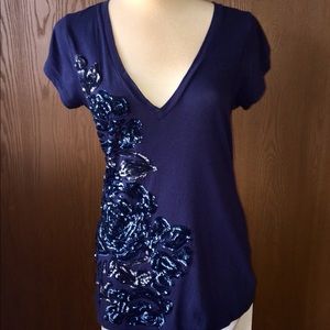 Express Sequin Embellished T Shirt